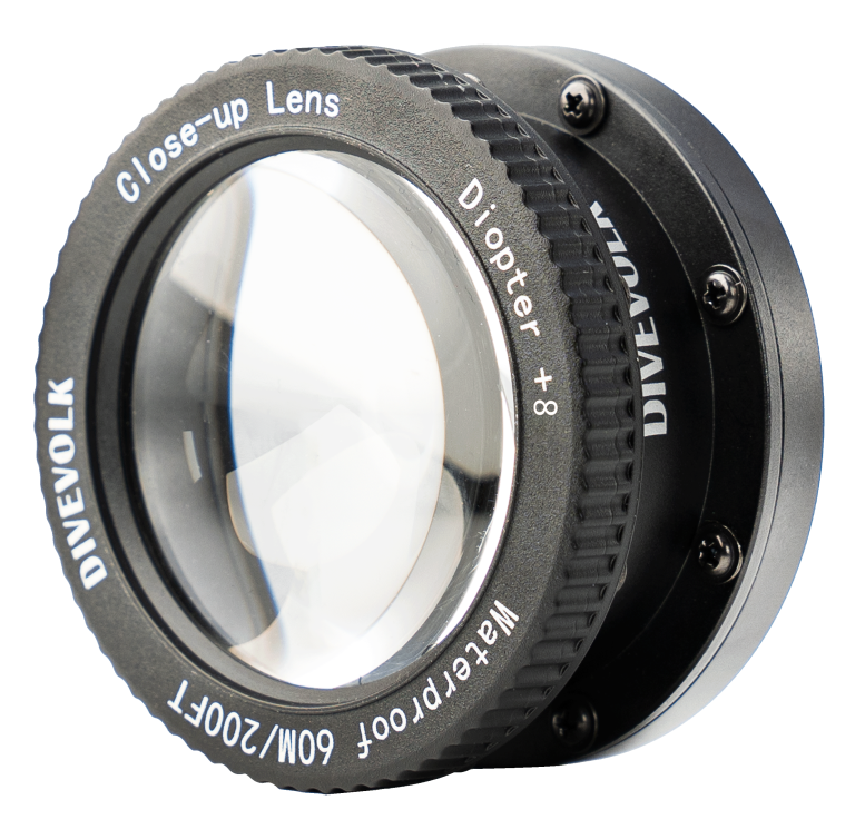 Lente super macro x8 DIVEVOLK para carcasa submarina SeaTouch 4 Max