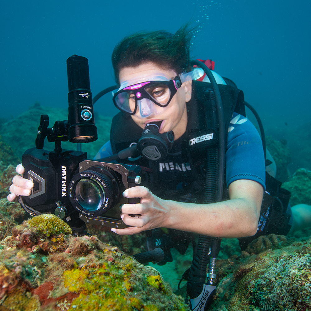 Lente super macro x8 DIVEVOLK para carcasa submarina SeaTouch 4 Max - Imagen 9