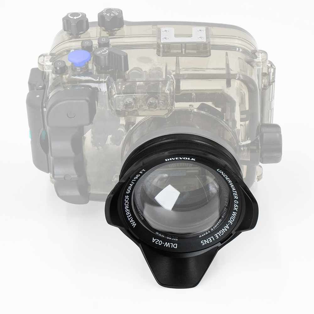 Lente gran angular x0.6 DIVEVOLK para carcasa submarina SeaTouch 4 Max - Imagen 11