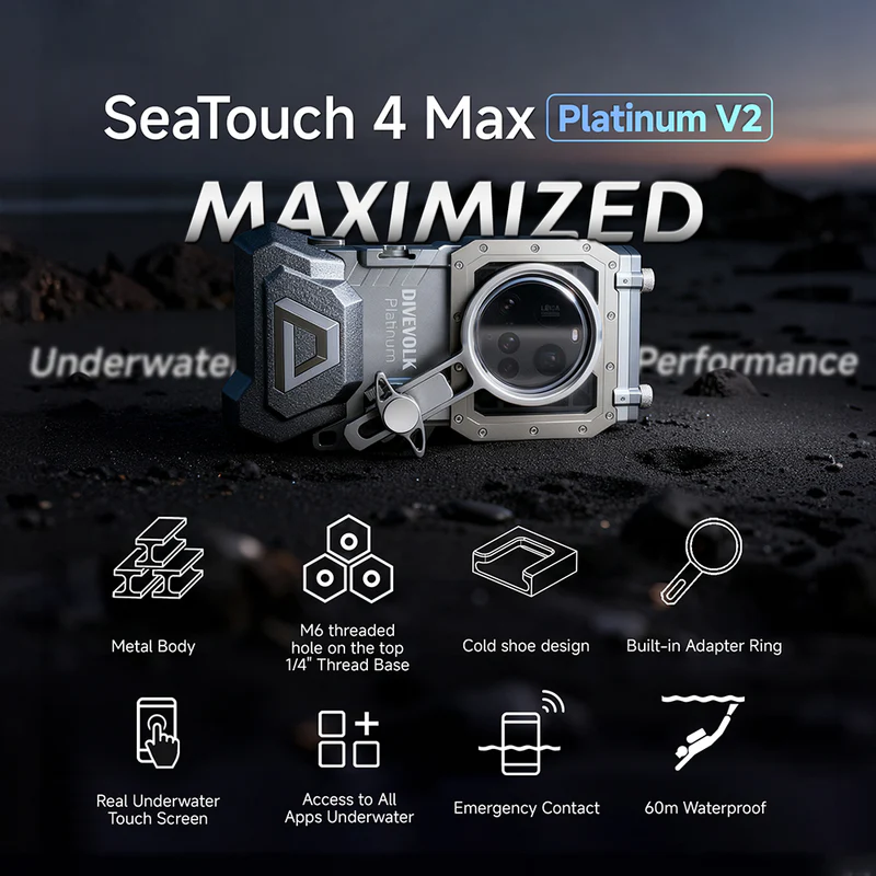 CARCASA DIVEVOLK SEATOUCH 4 MAX – PLATINUM V2 – Compatible con iPhone 16/17 Series - Imagen 3