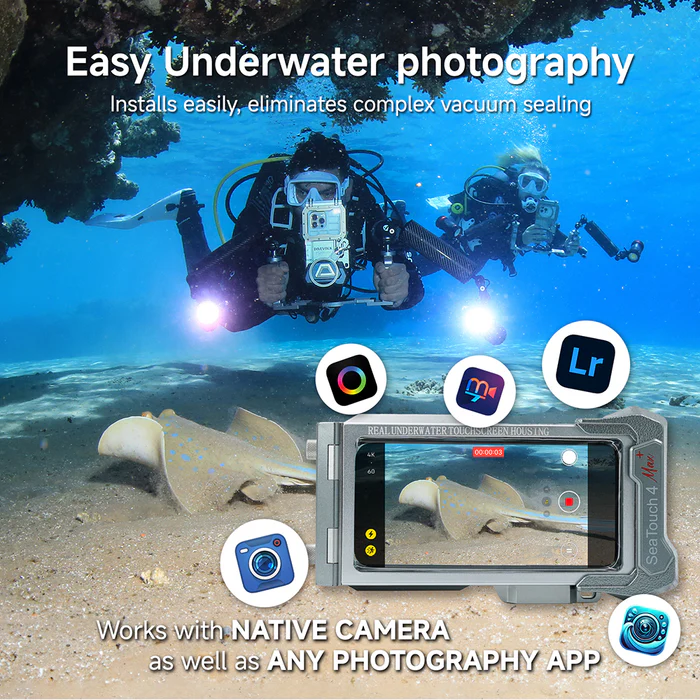 CARCASA DIVEVOLK SEATOUCH 4 MAX – PLATINUM V2 – Compatible con iPhone 16/17 Series - Imagen 5